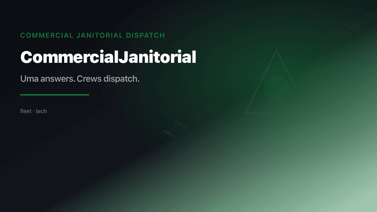 Commercial Janitorial industry scene