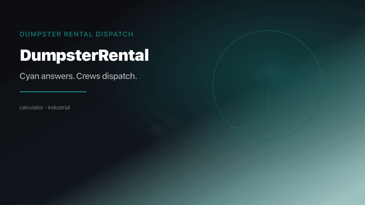 Dumpster Rental industry scene