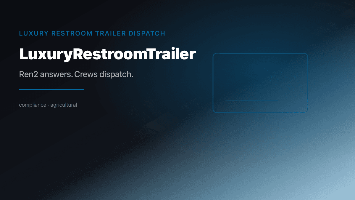 Luxury Restroom Trailer industry scene