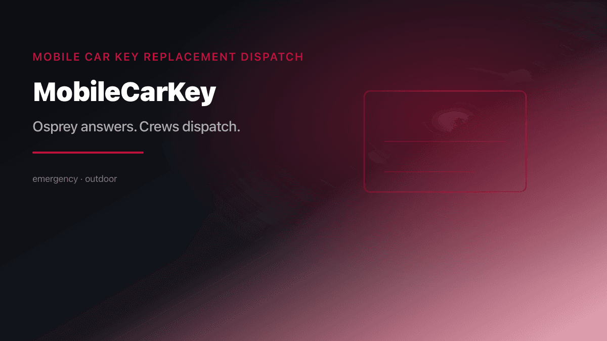 Mobile Car Key Replacement industry scene