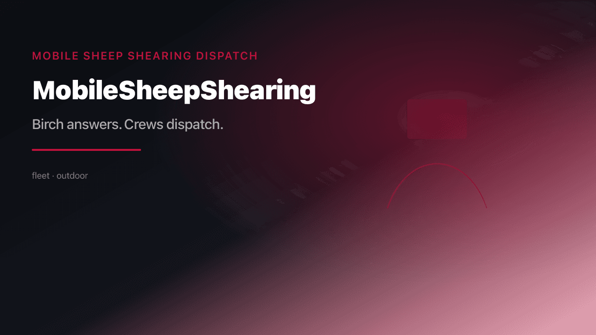 Mobile Sheep Shearing industry scene