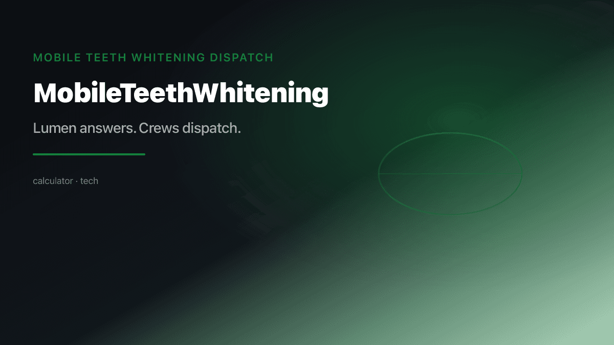 Mobile Teeth Whitening industry scene