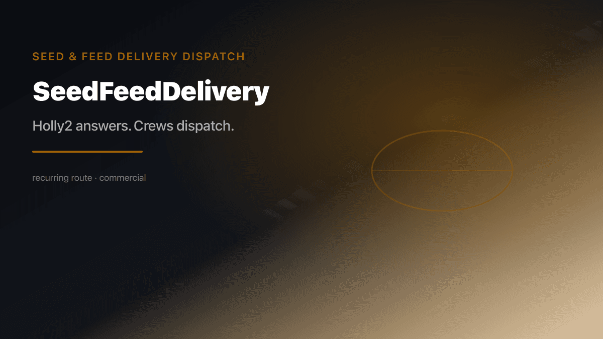 Seed & Feed Delivery industry scene
