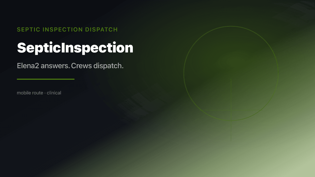 Septic Inspection industry scene